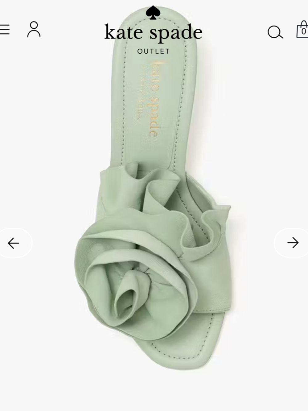 kate spade Mint Green Floral Mule Heel - Picture 3 of 5